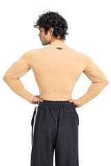 Beige Stealth Compression T-Shirt Full Sleeves