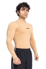 Beige Stealth Compression T-Shirt Full Sleeves