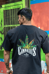 Black Cannabis Oversized T-Shirt - HYPD Sports
