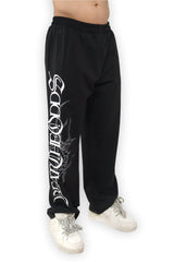 Black Grunge Beat The Odds Straight Baggy Pants