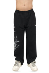 Black Grunge Beat The Odds Straight Baggy Pants