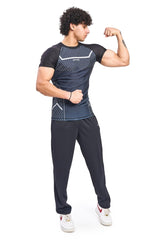 Black Legacy Compression T-Shirt With White Print - HYPD Sports