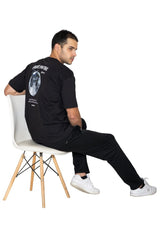 Black Shoot For The Moon Oversized T-Shirt - HYPD Sports