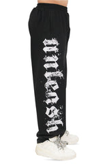 Black Unleash Straight Baggy Pants