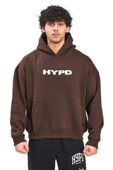 Brown Puff Oversized Hoodie - HYPD Sports