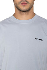 Light Grey Solid Oversized T-Shirt - HYPD Sports