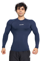 Navy Stealth Compression T-Shirt Full Sleeves