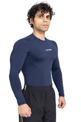 Navy Stealth Compression T-Shirt Full Sleeves