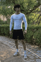 White Dynamic Compression T-Shirt Full Sleeves - HYPD Sports