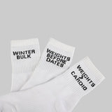 White Pack of 3 Socks - HYPD Sports