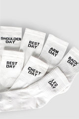 White Pack of 7 Everyday Workout Socks - HYPD Sports