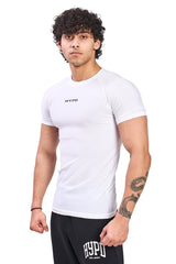 White Stealth Compression T-Shirt - HYPD Sports