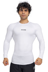 White Stealth Compression T-Shirt Full Sleeves