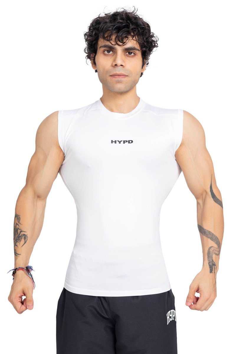 White Stealth Compression Tanktop