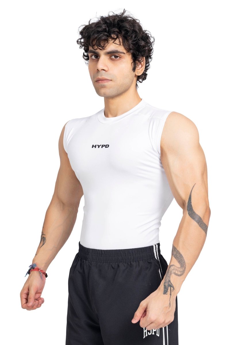 White Stealth Compression Tanktop