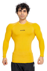 Yellow Stealth Compression T-Shirt Full Sleeves