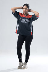 red lifting club oversized training jersey womens 