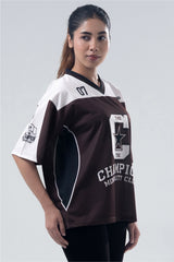 brown champion mentality oversized training jersey women 