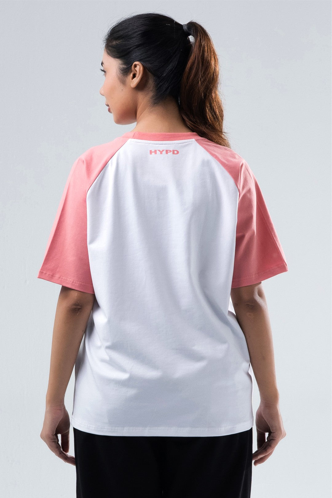 peach/white raglan oversized t-shirt women