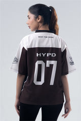 brown champion mentality oversized training jersey women 