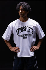 white/black training club mesh oversized jersey mens 