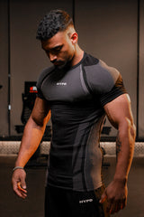 Black HYPEX Seamless Compression T-Shirt for Men