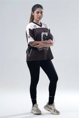 brown champion mentality oversized training jersey women 