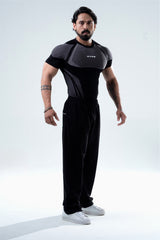 black hypex seamless compression t shirt for mens