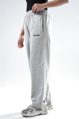light grey melange essential straight fit trackpants women