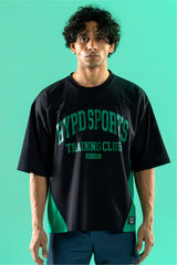 black/green training club mesh oversized jersey mens 