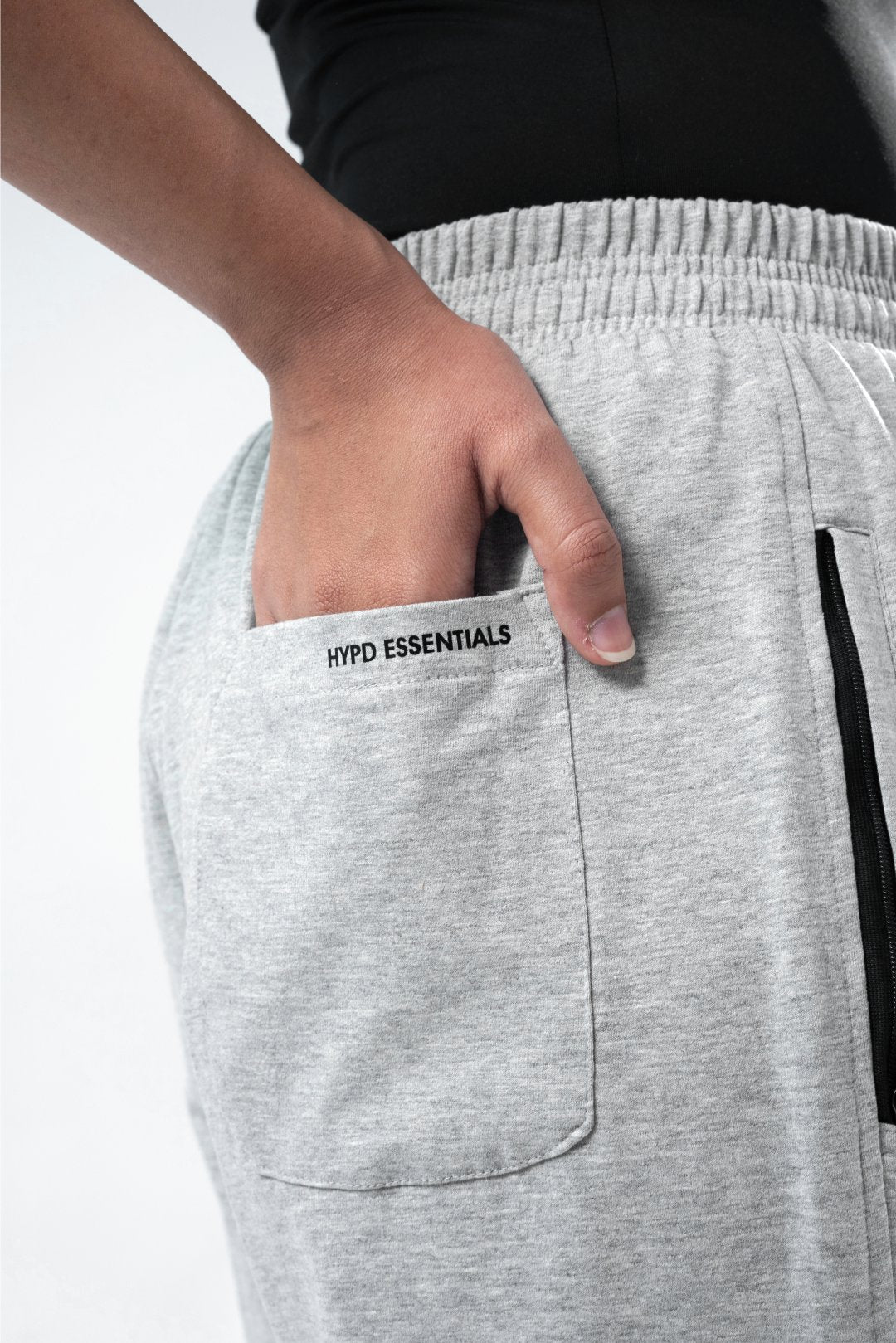 light grey melange essential straight fit trackpants women