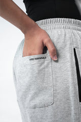 light grey melange essential straight fit trackpants women