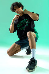 black/green training club mesh oversized jersey mens 