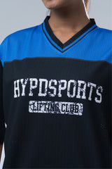 blue lifting club oversized training jersey women 