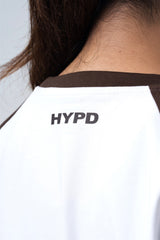 brown/white raglan oversized t-shirt women