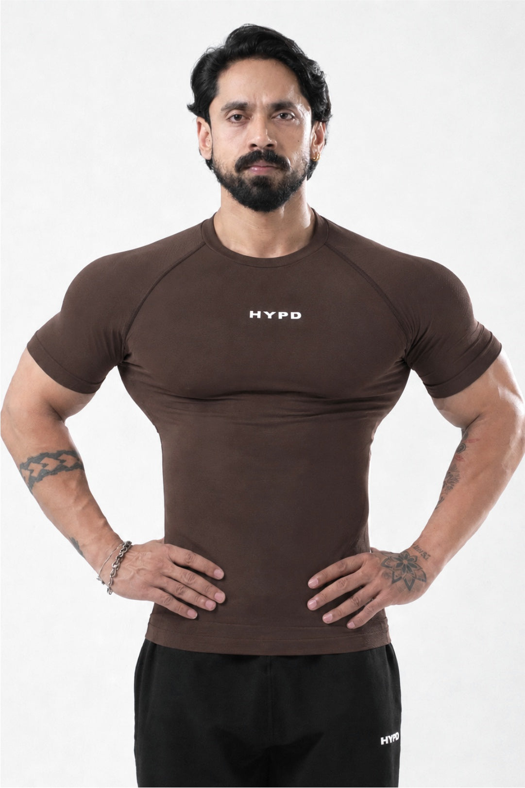 brown stealth compression t-shirt men 