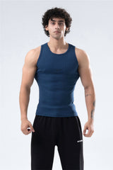 midnight blue signature ribbed vest mens 