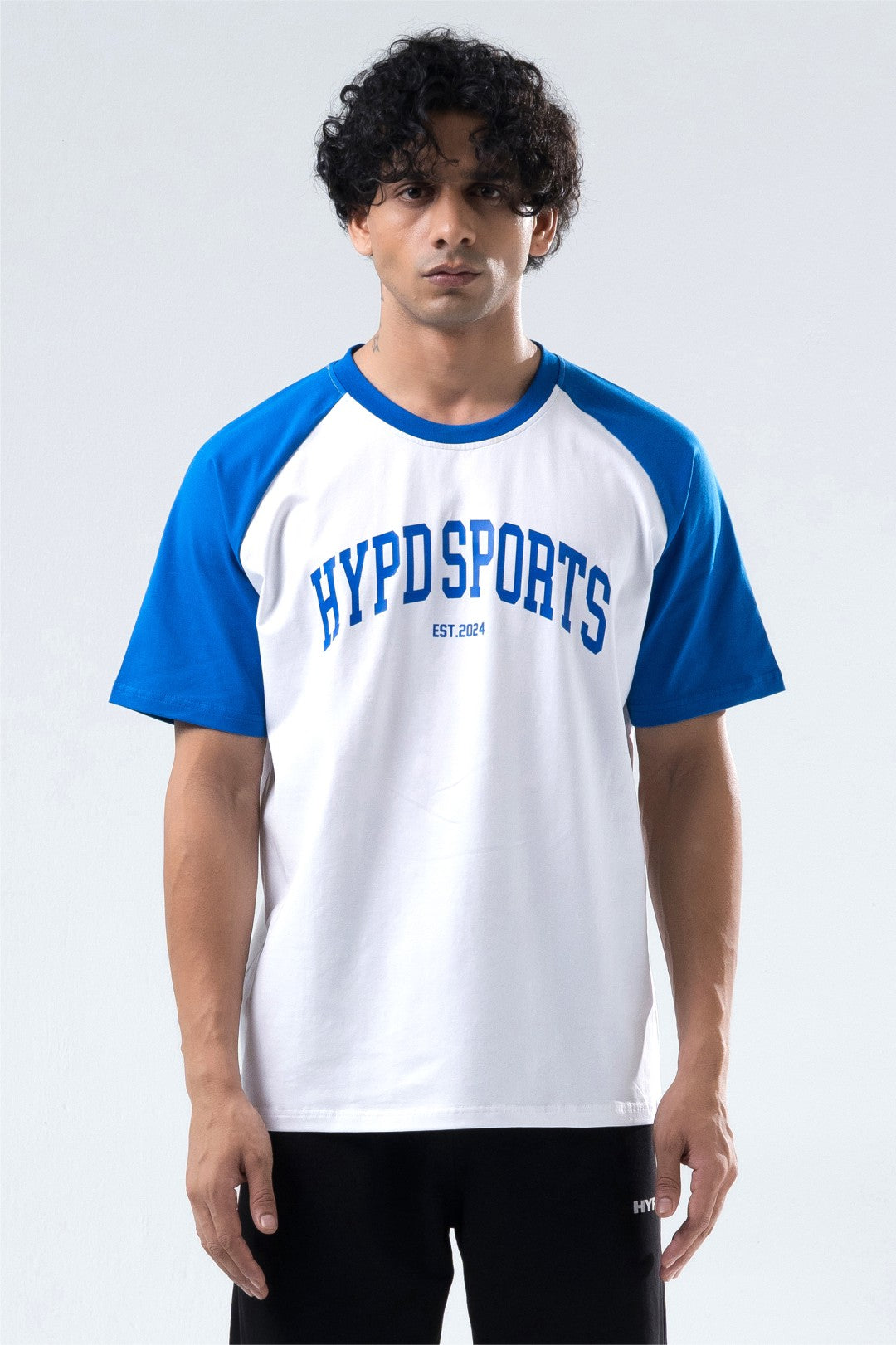 royal/white raglan oversized t-shirt mens 