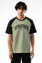 pista/black raglan oversized t-shirt men