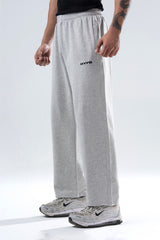 light grey melange essential straight fit track pants mens 