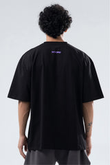 black/purple athletic division oversized t-shirt men