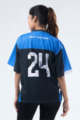 blue lifting club oversized training jersey women 