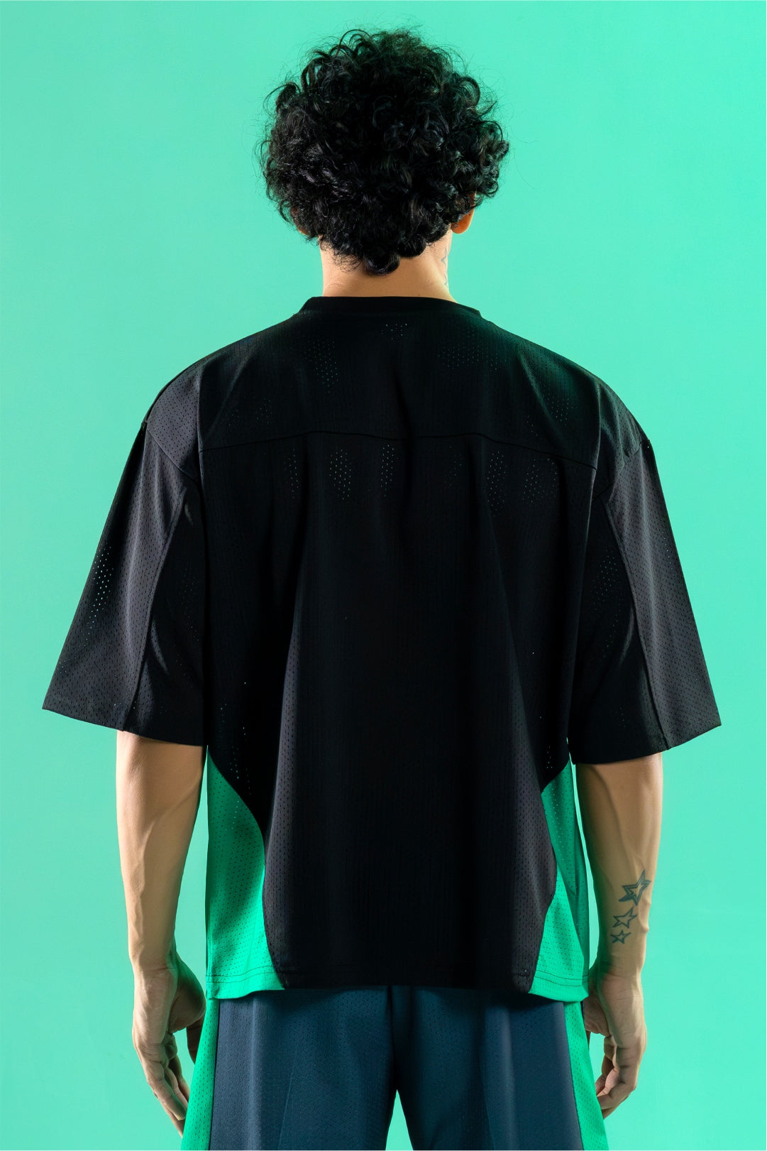 black/green training club mesh oversized jersey mens 