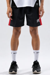 black/red training club mesh shorts mens 