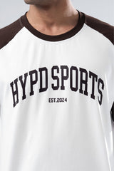 brown/white raglan oversized t-shirt mens 