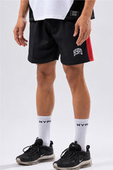 black/red training club mesh shorts mens 