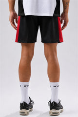 black/red training club mesh shorts mens 