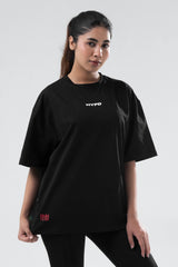 black run club oversized t-shirt women