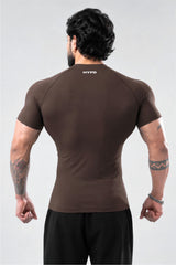 brown stealth compression t-shirt men 
