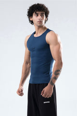midnight blue signature ribbed vest mens 